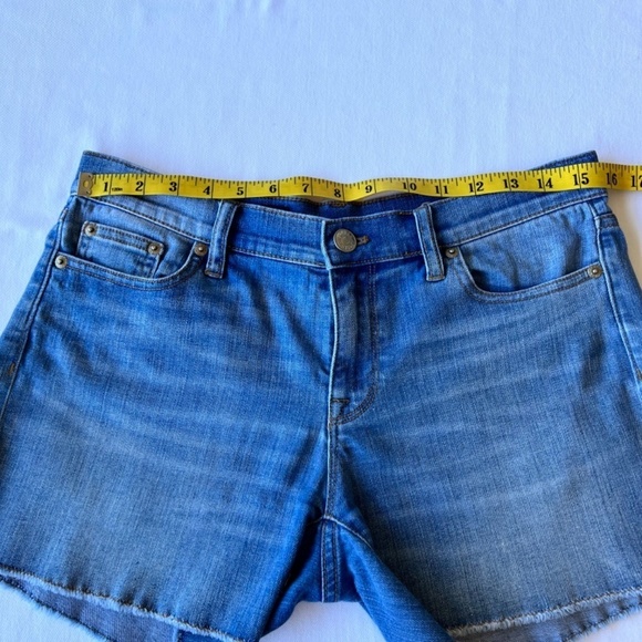 J. Crew Indigo Denim raw hem shorts with stretch - Picture 3 of 10